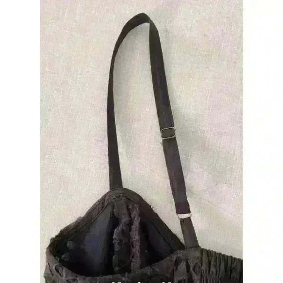 Anthropologie Sz 4 Catrina Cami Top Black Embroidered Boho Festival Western - Picture 7 of 11